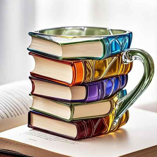 Lampada Decorativa Premium – Artisan Aurora 3D Book Mug