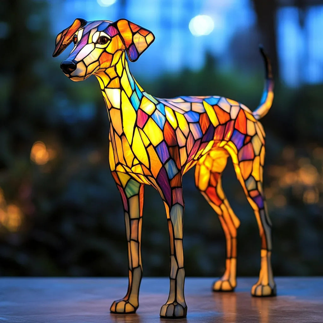 Lampada Artigianale – Whippet-Inspired Stained