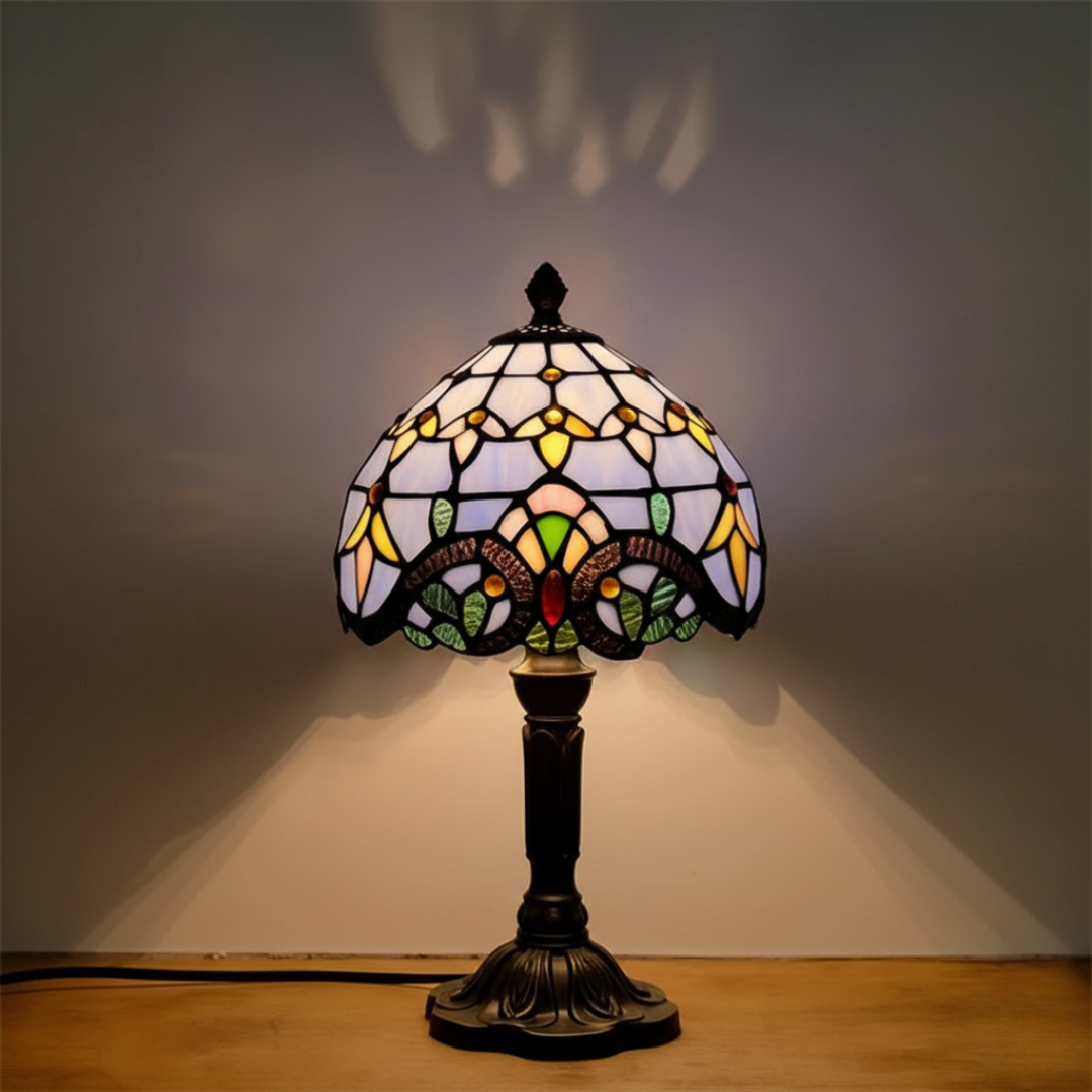 Lampada Decorativa Premium – Retro Stained Glass Table Lamp
