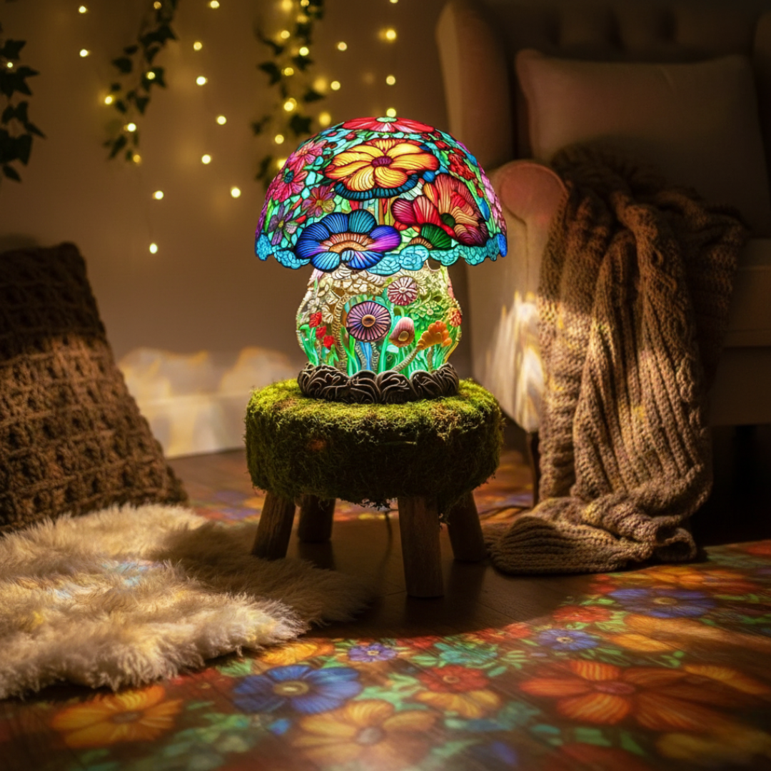 Lampada Artigianale – Frosted Mushroom Lamp